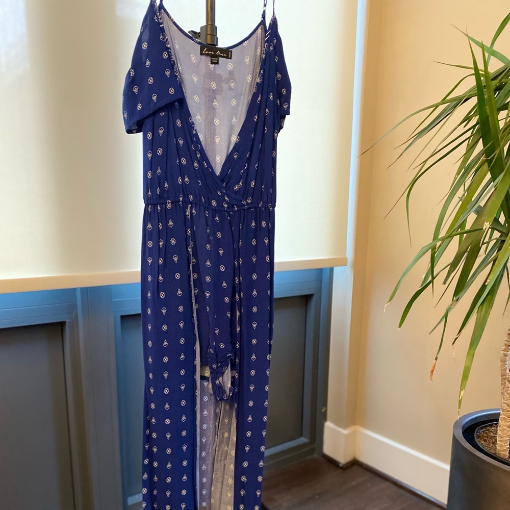Blue high low dress